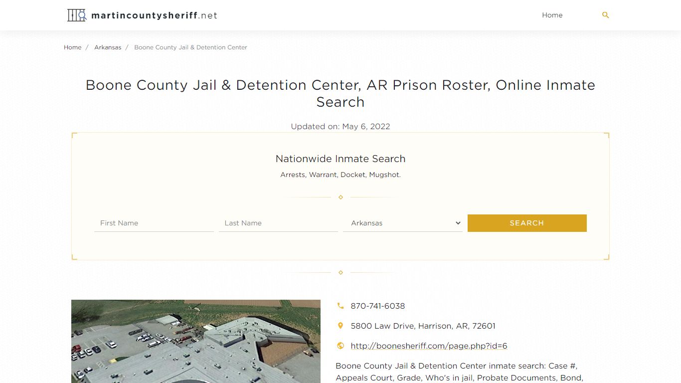 Boone County Jail & Detention Center, AR Prison Roster ...