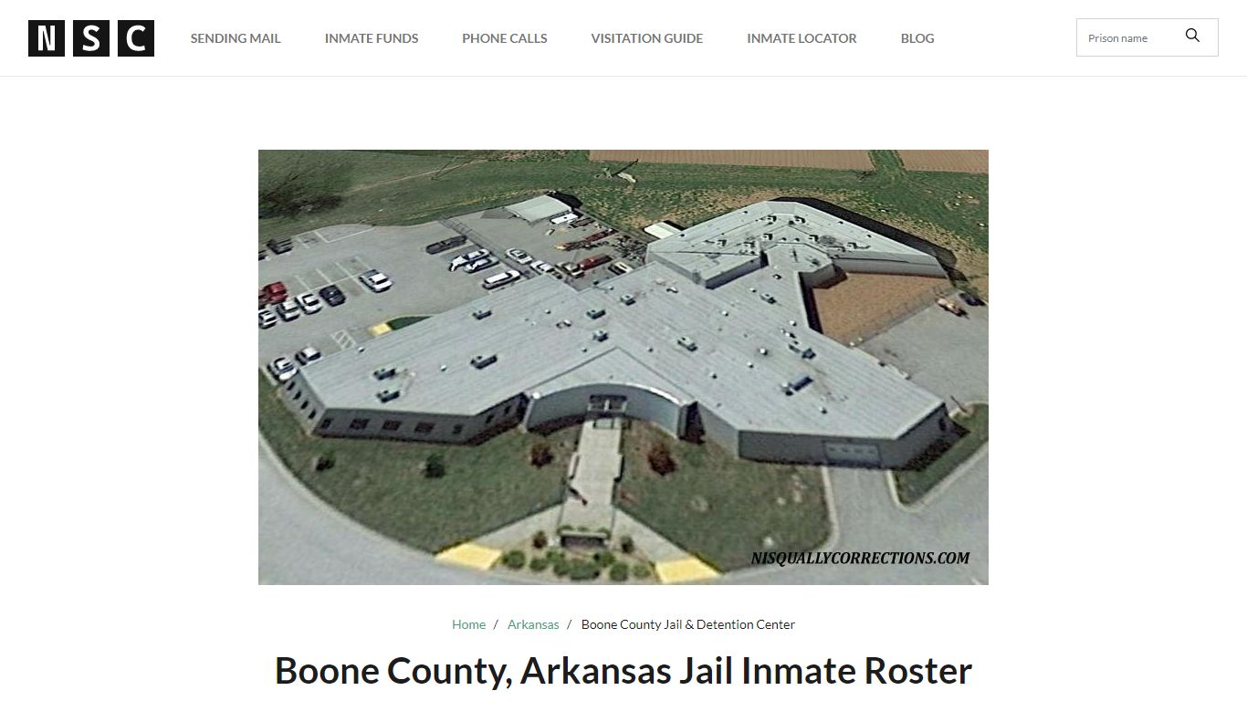 Boone County, Arkansas Jail Inmate Roster